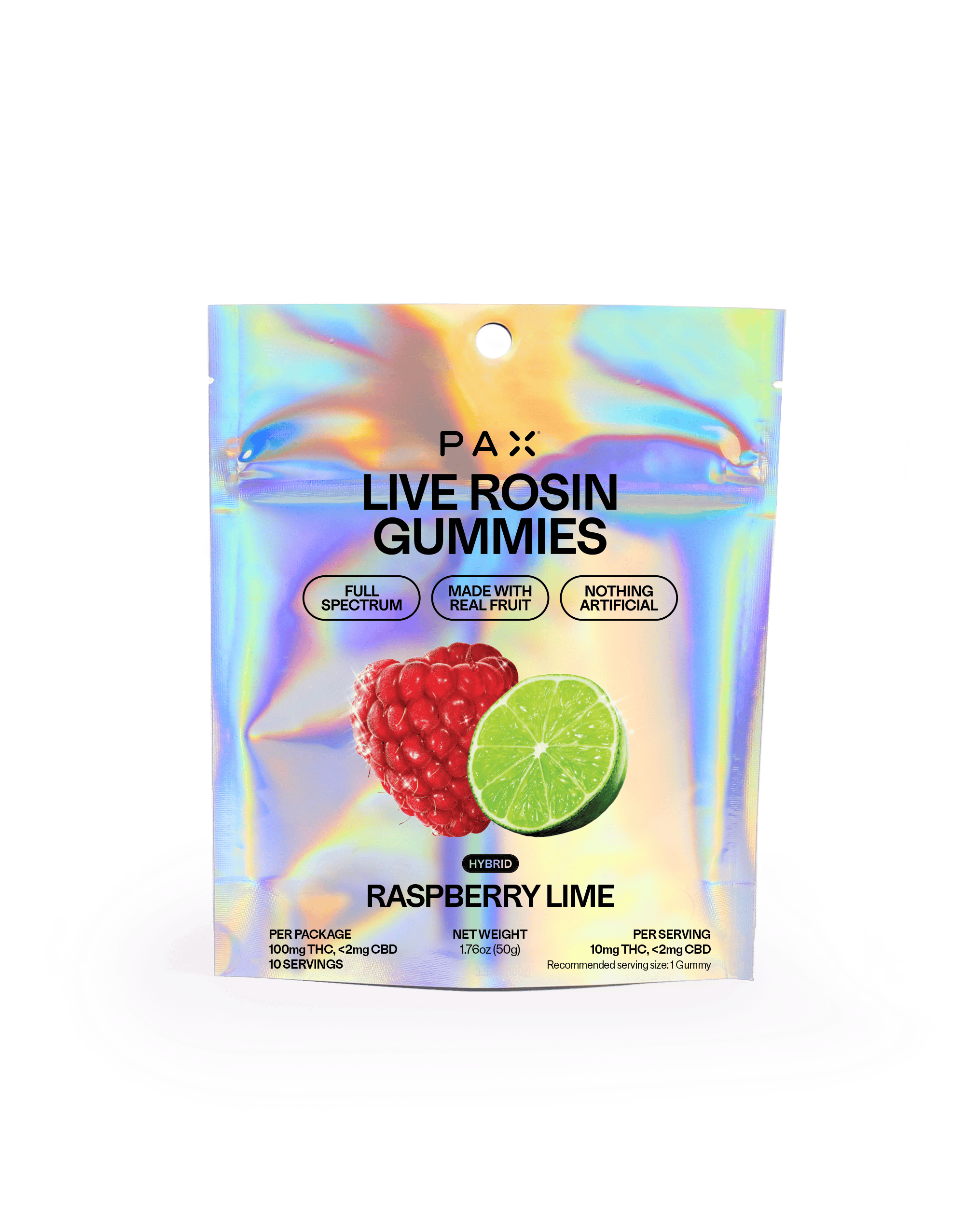 Raspberry Lime | Live Rosin Gummies | 10mg each | 10pk | 100mg