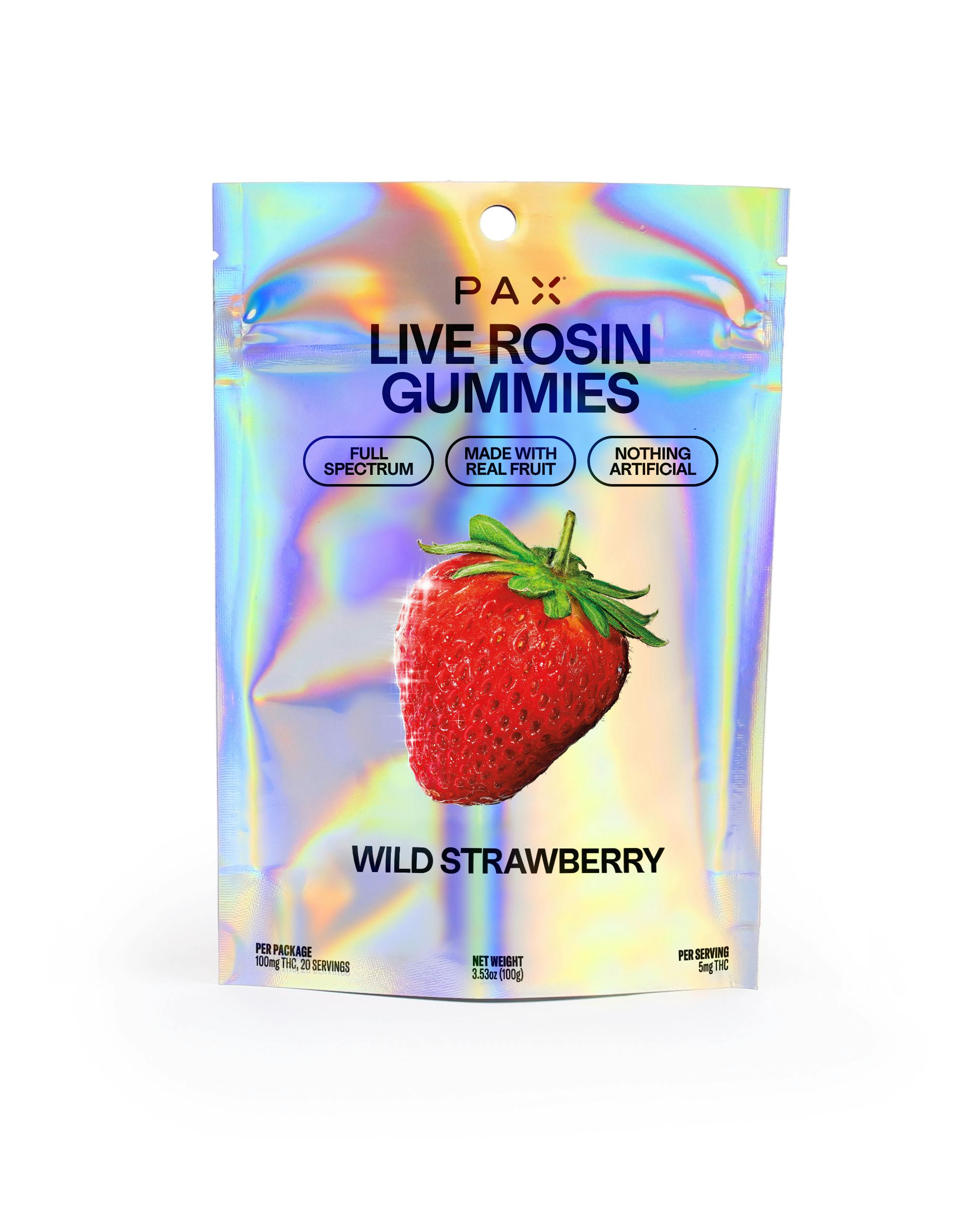 Live Rosin Gummies Wild Strawberry [20pk] (100mg) PAX