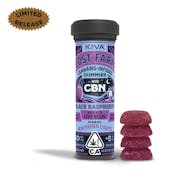 L.F Kiva Live Rosin Gummies Black Raspberry CBN 10:5