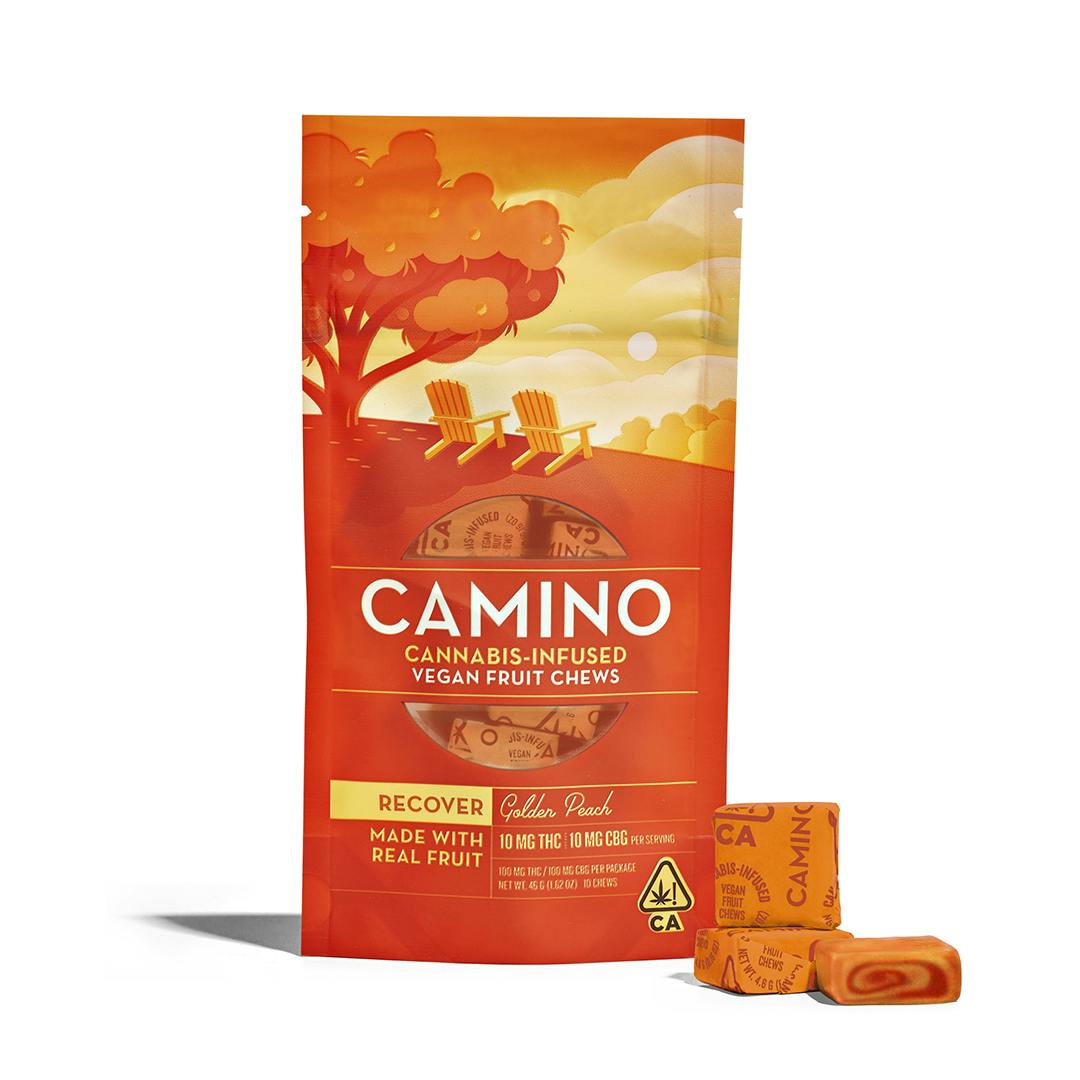 Camino Golden Peach 'Recover' Fruit Chews - Kiva Confections