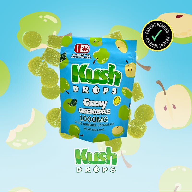 Drops Groovy Green Apple Gummies.
