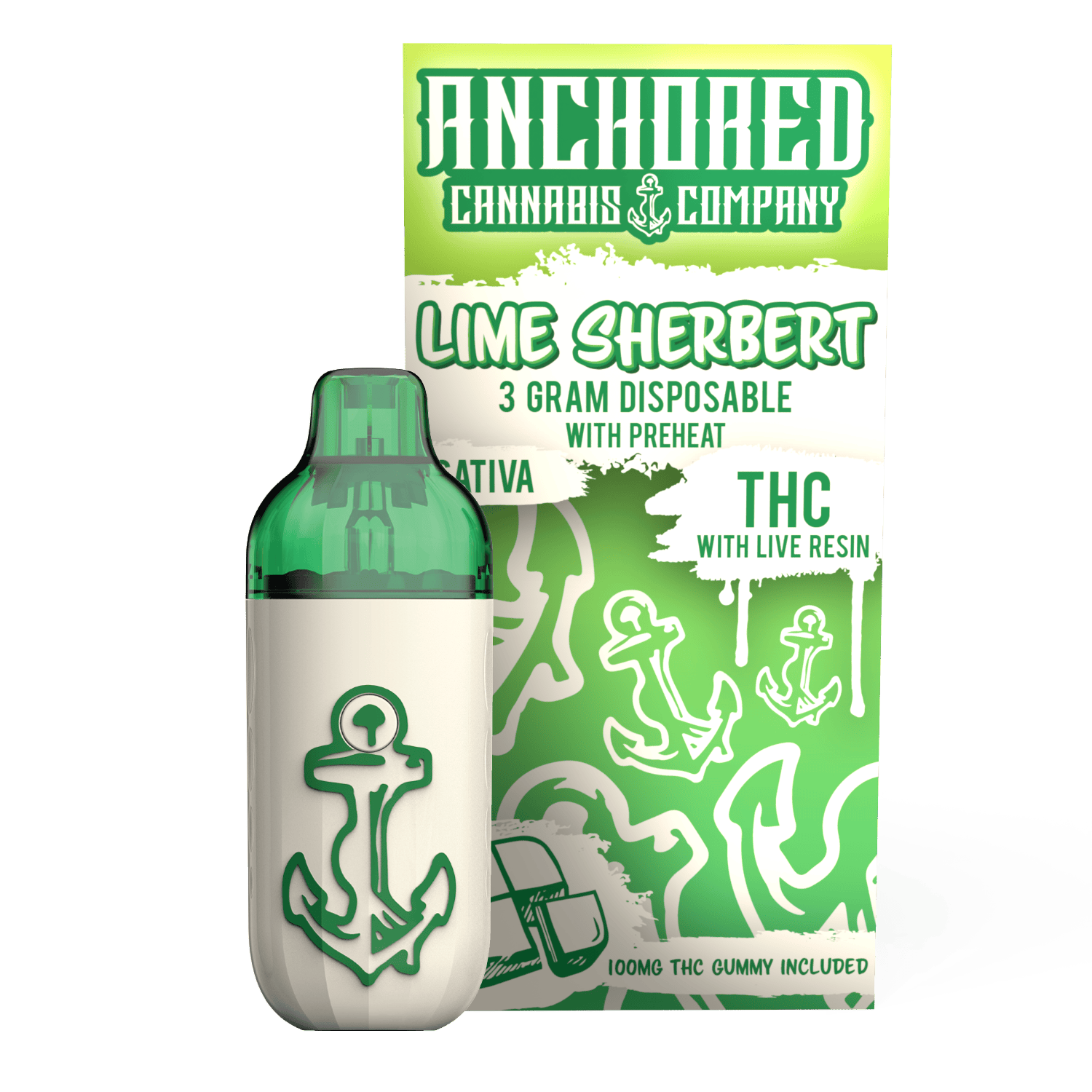 Lime Sherbert - 3g Dispo - Anchored
