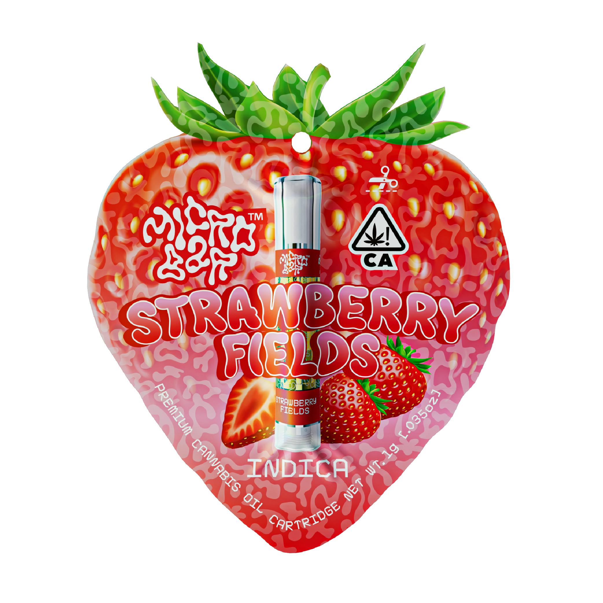 Strawberry Fields (Indica) - 1g Cartridge - Micro Bar