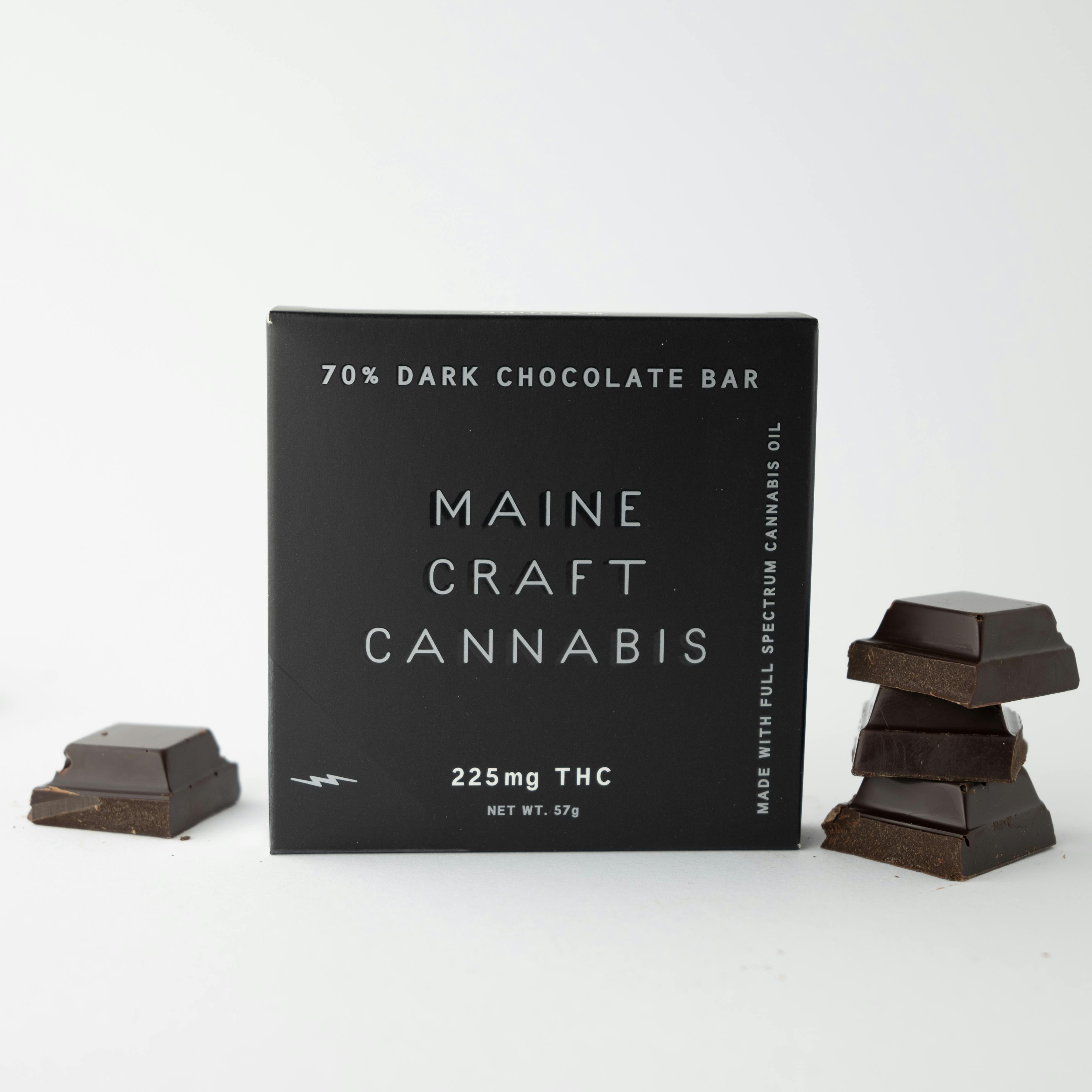 225 mg RSO Dark Chocolate Bar - Indica by Maine Craft Cannabis