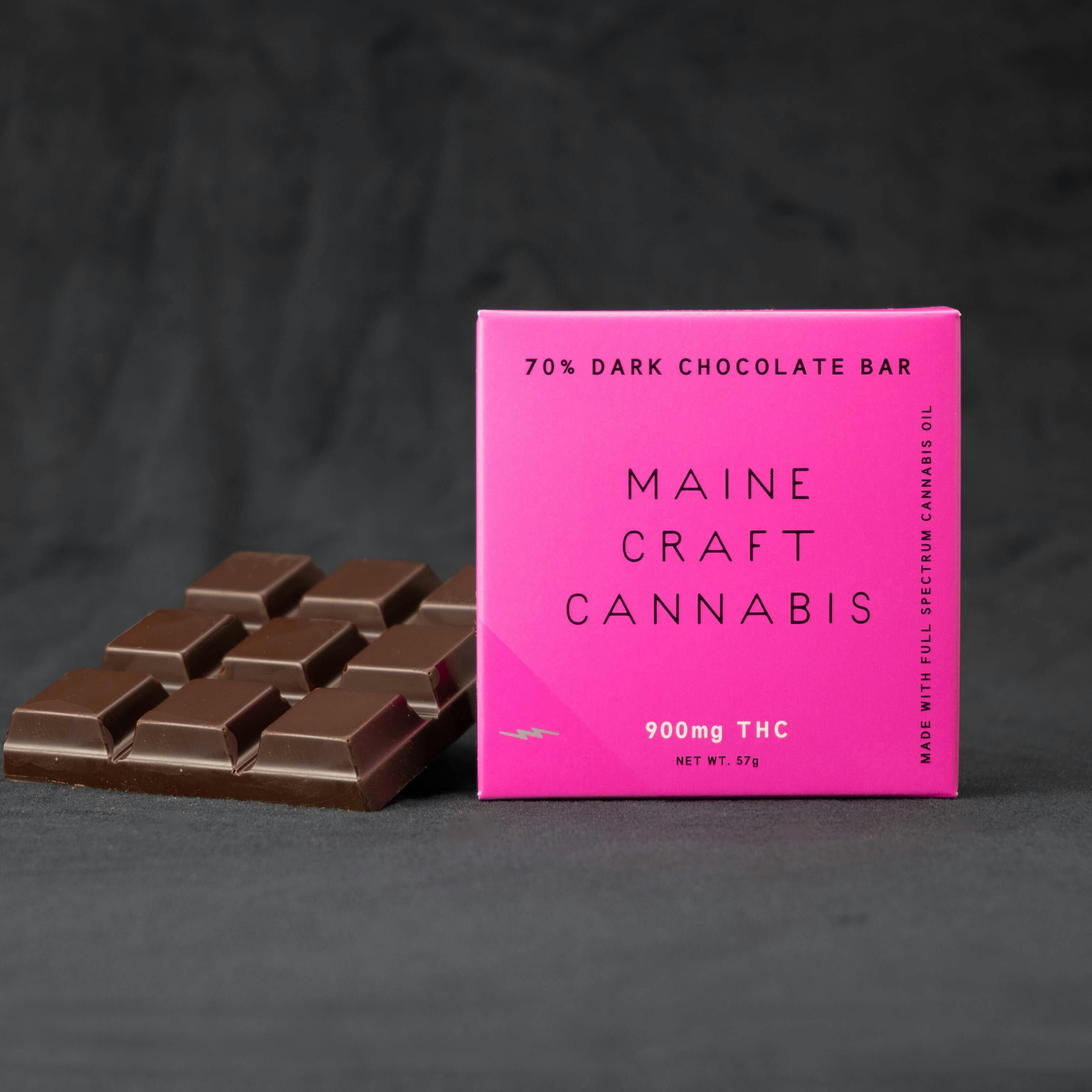 900 mg RSO Dark Chocolate Bar - Sativa by Maine Craft Cannabis