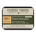 Infused Live Resin Dutch Hawaiian | Sativa | 1/2 Gram Joints | 5pk | Florist Farms     -l4 BACK