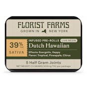 Infused Live Resin Dutch Hawaiian | 1/2 Gram Joints | 5pk