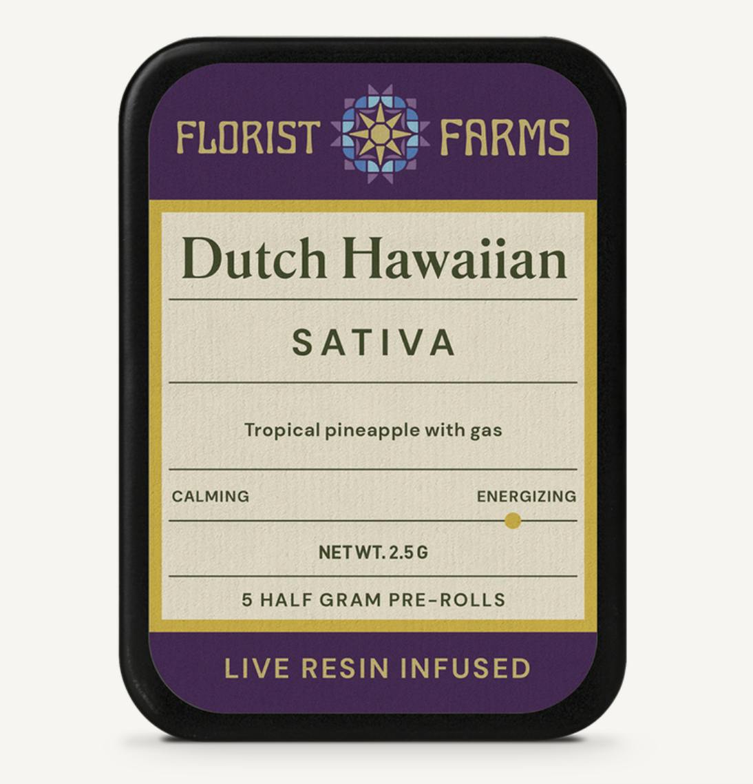 Florist Farms | Dutch Hawaiian | Live Resin Infused Minis | 0.5g each | 5pk