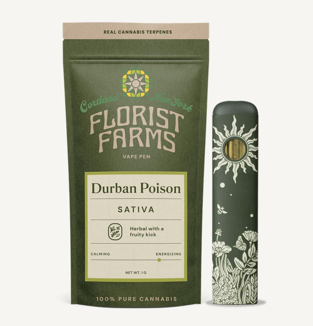 Florist Farms | Durban Poison | Disposable | 1g at The Green Door Dispensary
