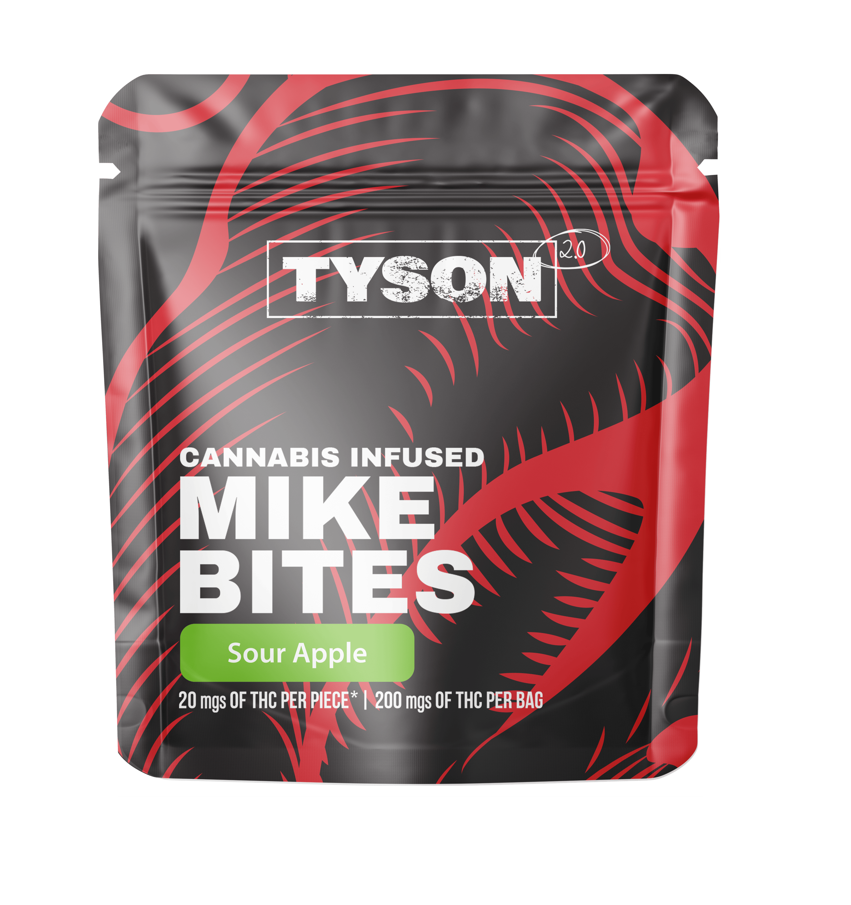 Tyson 2.0 | Mike Bites | Green Apple Gummies | 200mg | 10ct | 20mg/ea