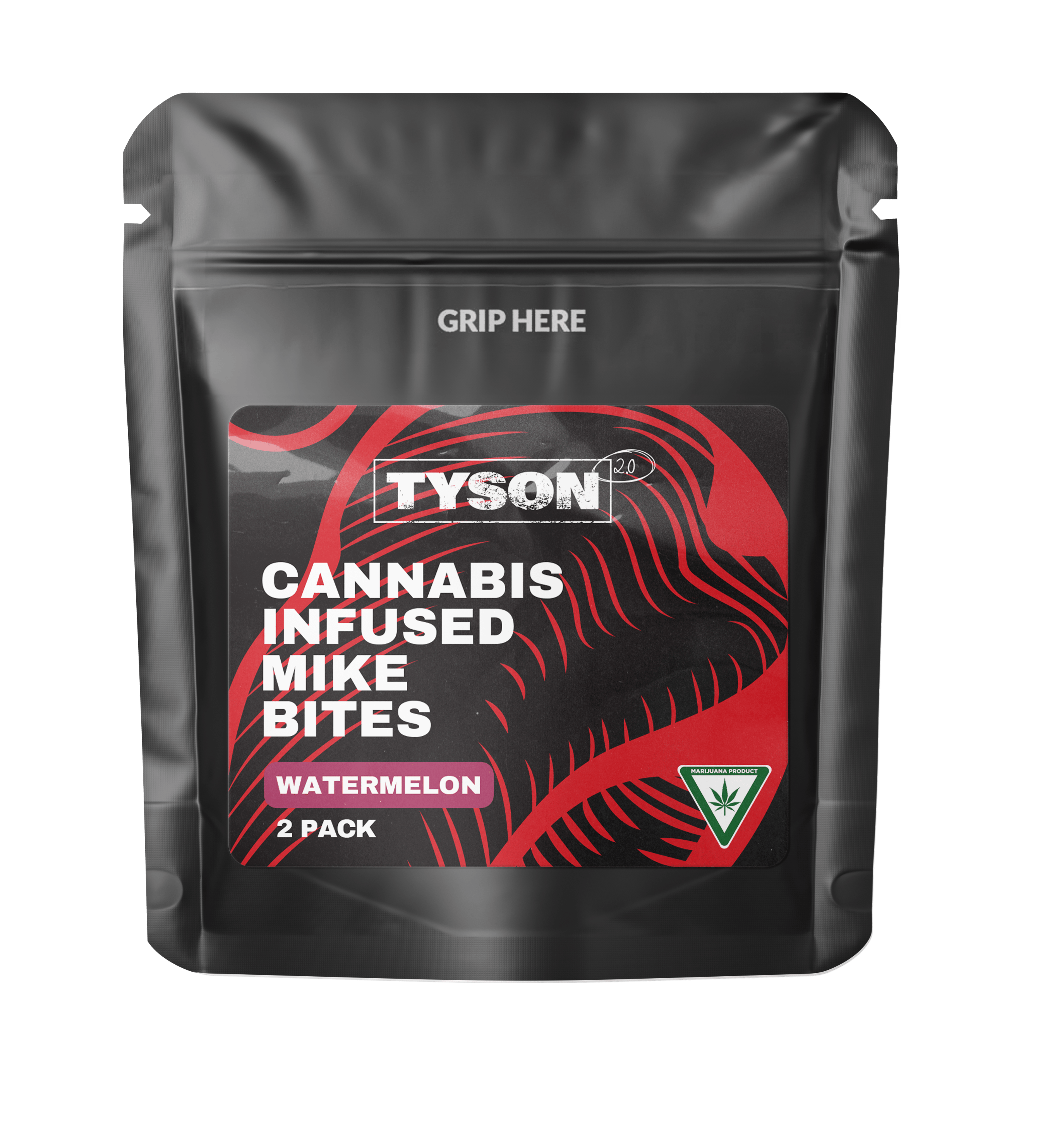 Tyson 2.0 | Mike Bites | Watermelon Gummies | 400mg | 20ct | 20mg/ea | 2pk