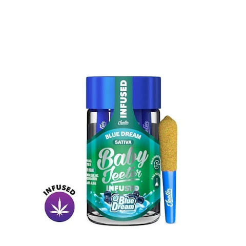 Jeeter Blue Dream · Baby Infused Minis · 0.5g each · 5pk, Infused Pre-Rolls