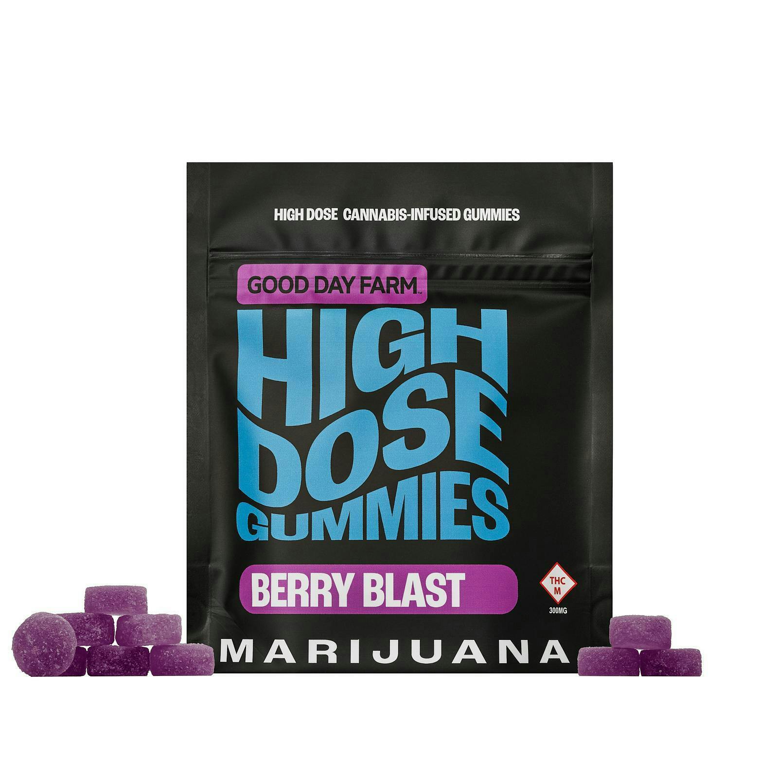 GDF: Multi-Dose Gummies | Berry Blast | 300mg | 10pk by Good Day Farm