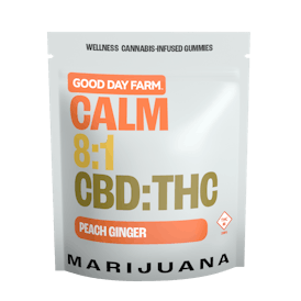 GDF: Wellness Gummies | Peach Ginger 8:1 CBD:THC | 10pk