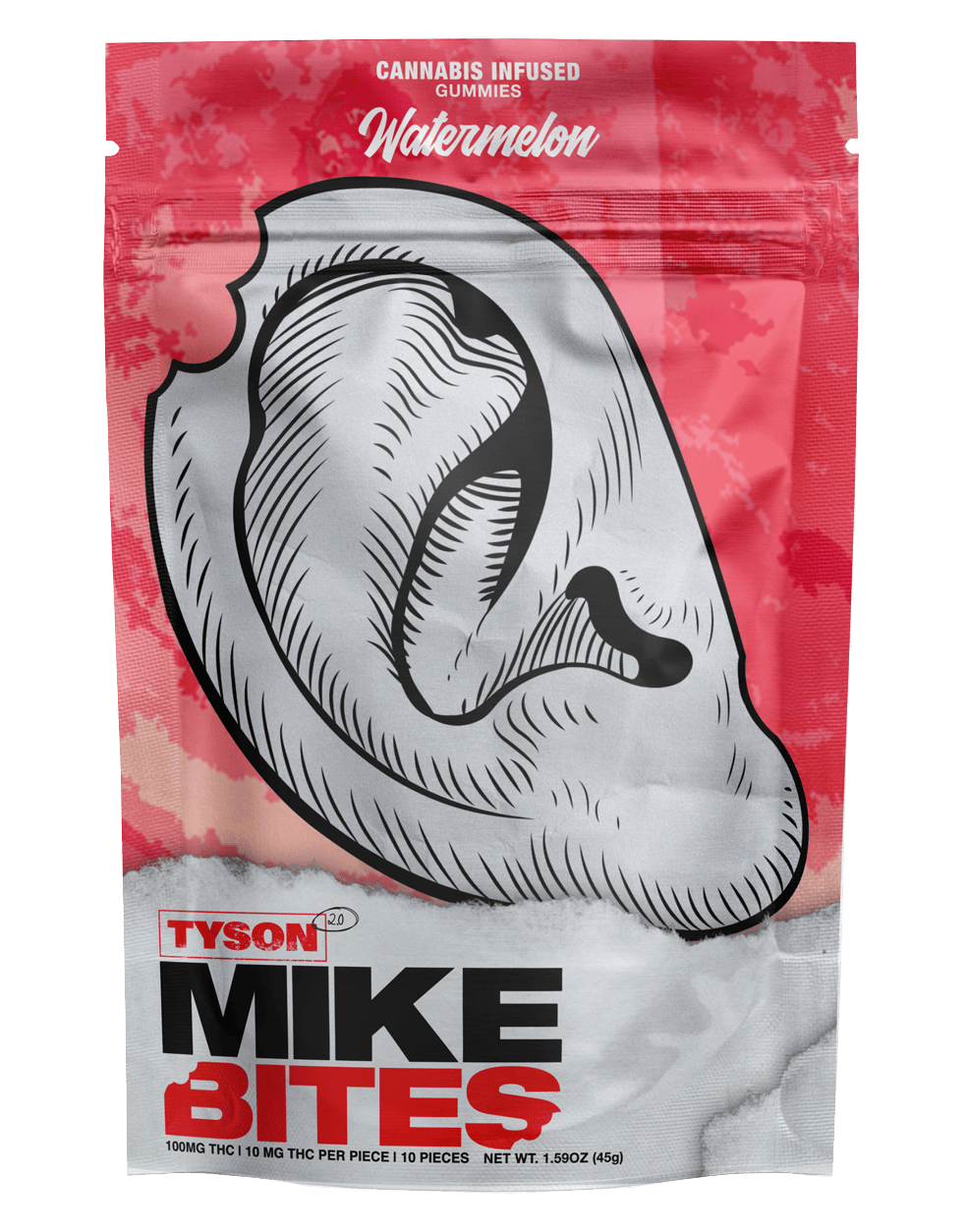 Tyson 2.0 | Mike Bites | Watermelon Gummies | 100mg | 10ct | 10mg/ea by Tyson 2.0