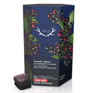 WYLD - WYLD-*HIGH DOSE* Elderberry 5:1 CBN + Indica Enhanced Gummies | 1000mg