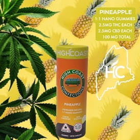 High Coast Pineapple 1:1 Nano Gummies