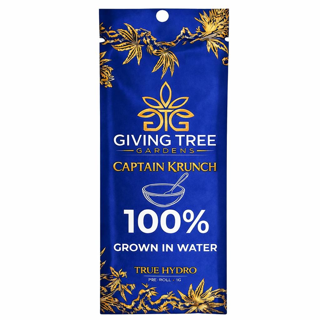 Captain Krunch – 1G Pre-Roll | 100% WATER GROWN • TRUE HYDRO
