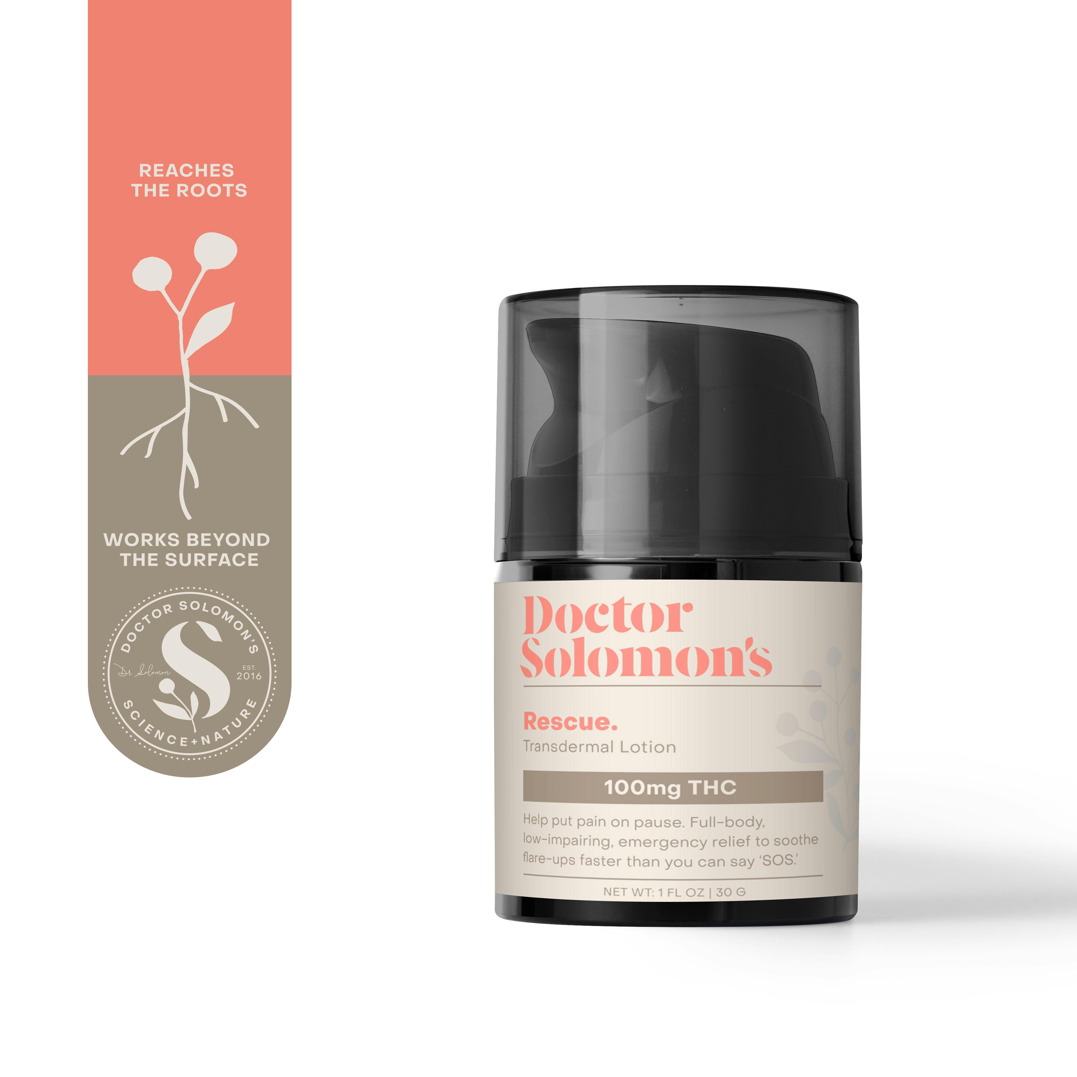 Doctor Solomon's | Rescue Lotion- THC Rich | Topical | 1oz | 100mg THC at The Green Lady Dispensary