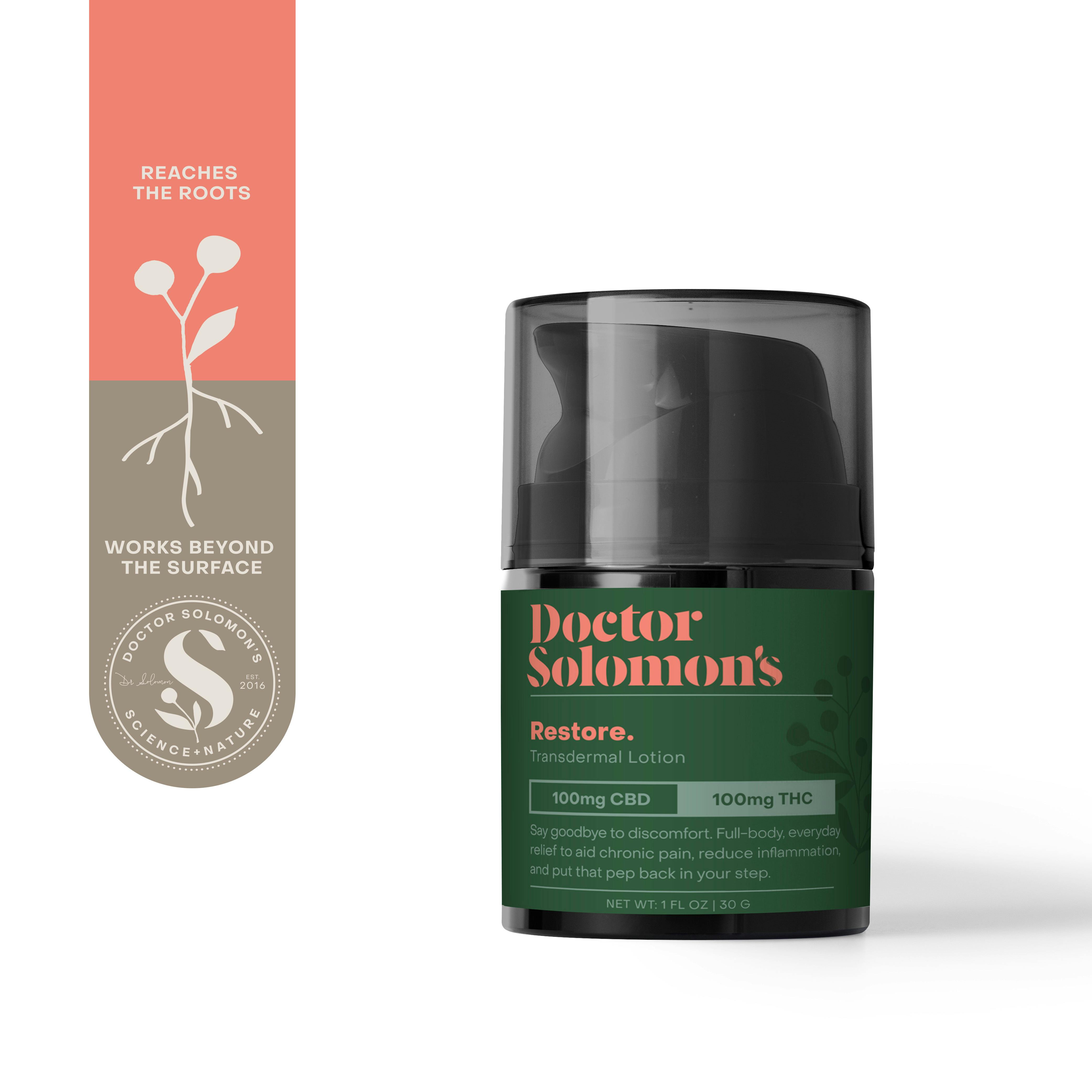Doctor Solomon's | Restore Lotion- 1:1 | 1oz | 100mg CBD:100mg THC