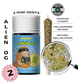 Alien OG (Indica) — 2 Mini joints infused (1g | 0.5g each)