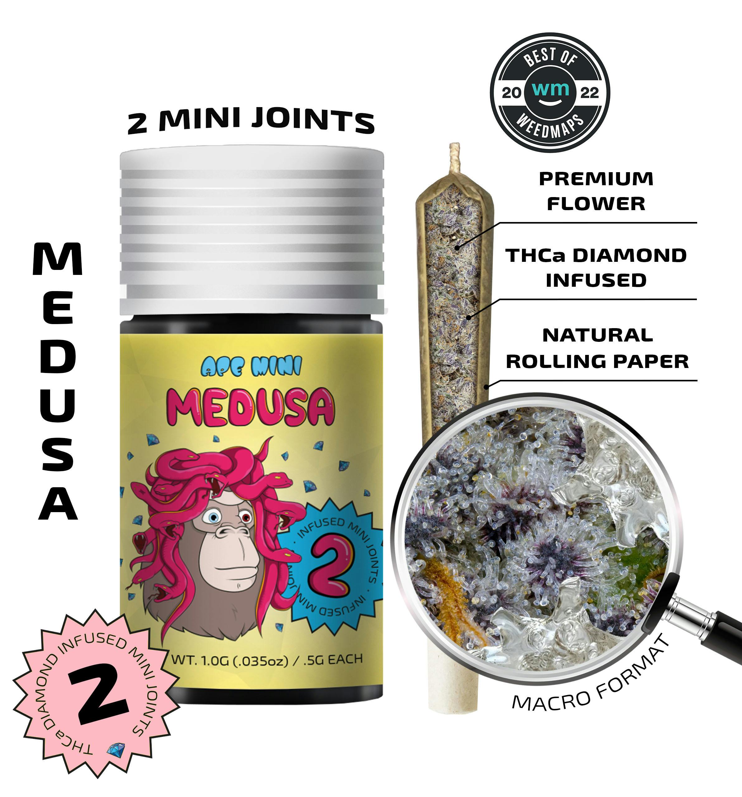 Medusa (Sativa Dominant)  2 Mini joints infused (1g | 0.5g each) - APE  Premium Cannabis Corp