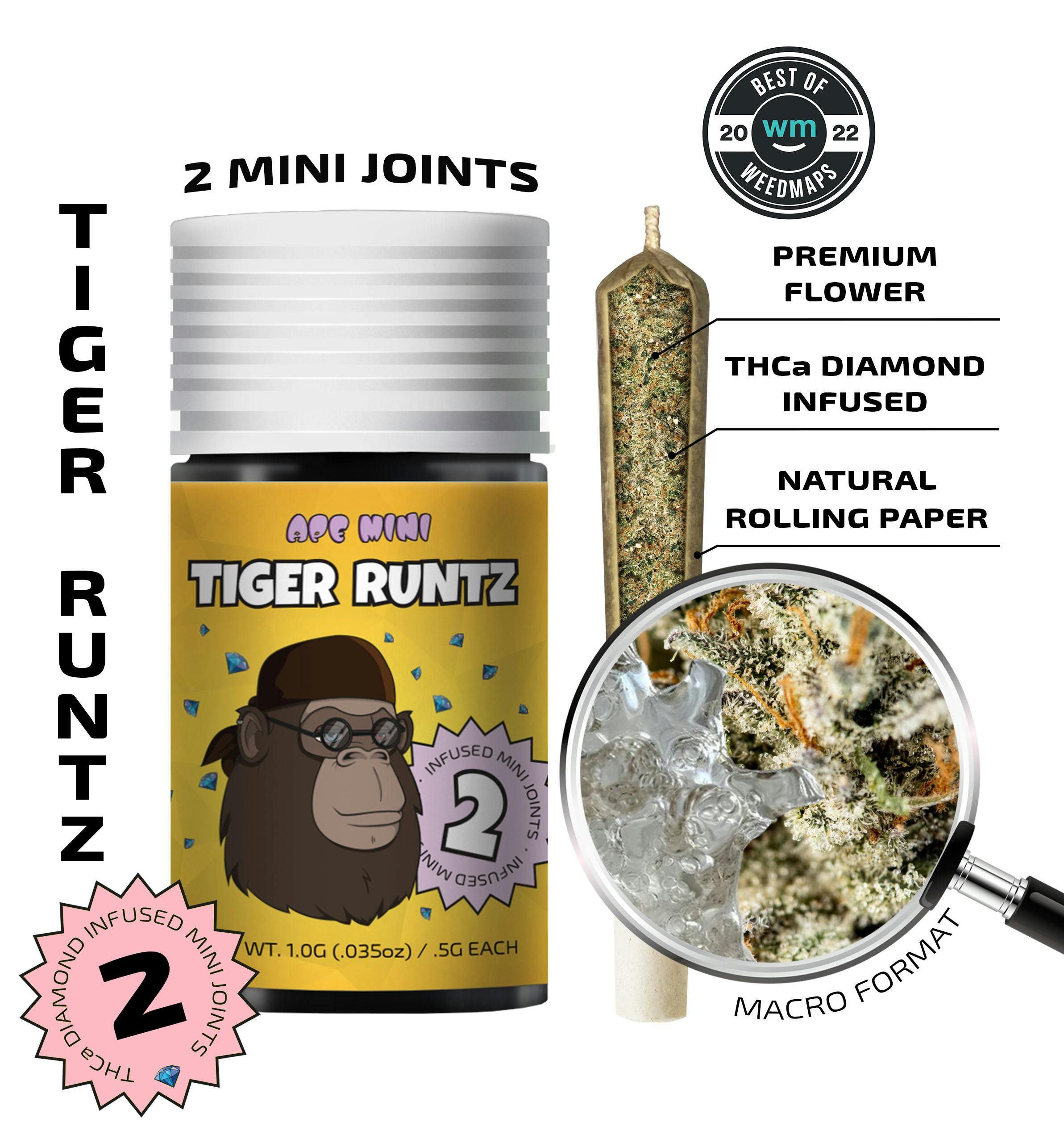 Tiger Runtz (Hybrid) — 2 Mini joints infused (1g | 0.5g each)