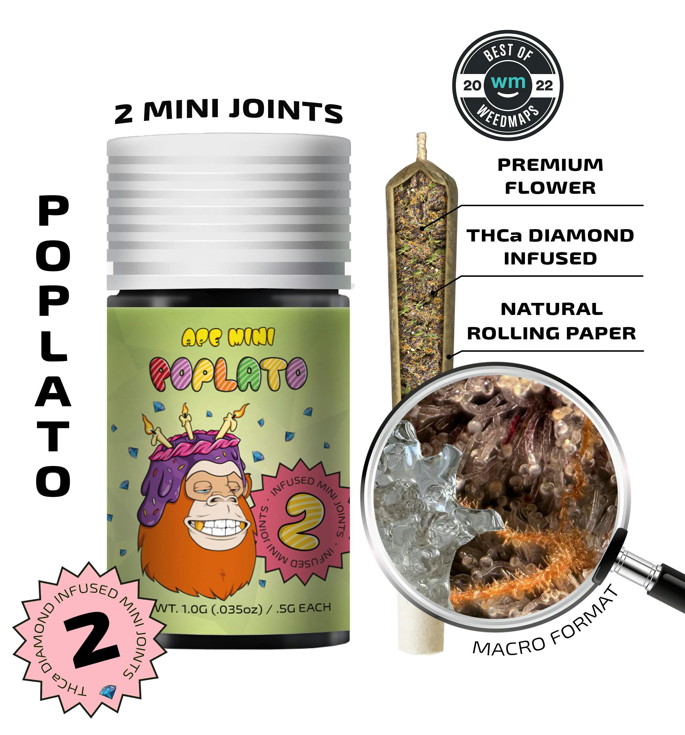Poplato (Hybrid) — 2 Mini joints infused (1g | 0.5g each)