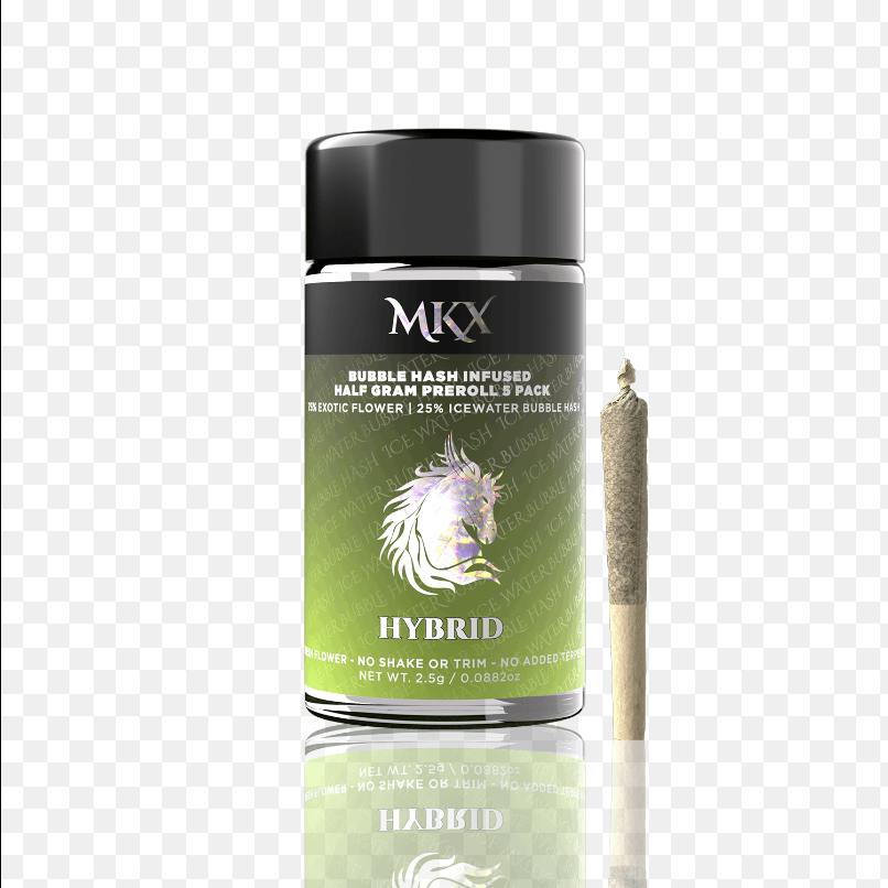 MKX - .5g 5-Pack Bubble Hash Pre-Rolls - Peaches & Cream - Hybrid