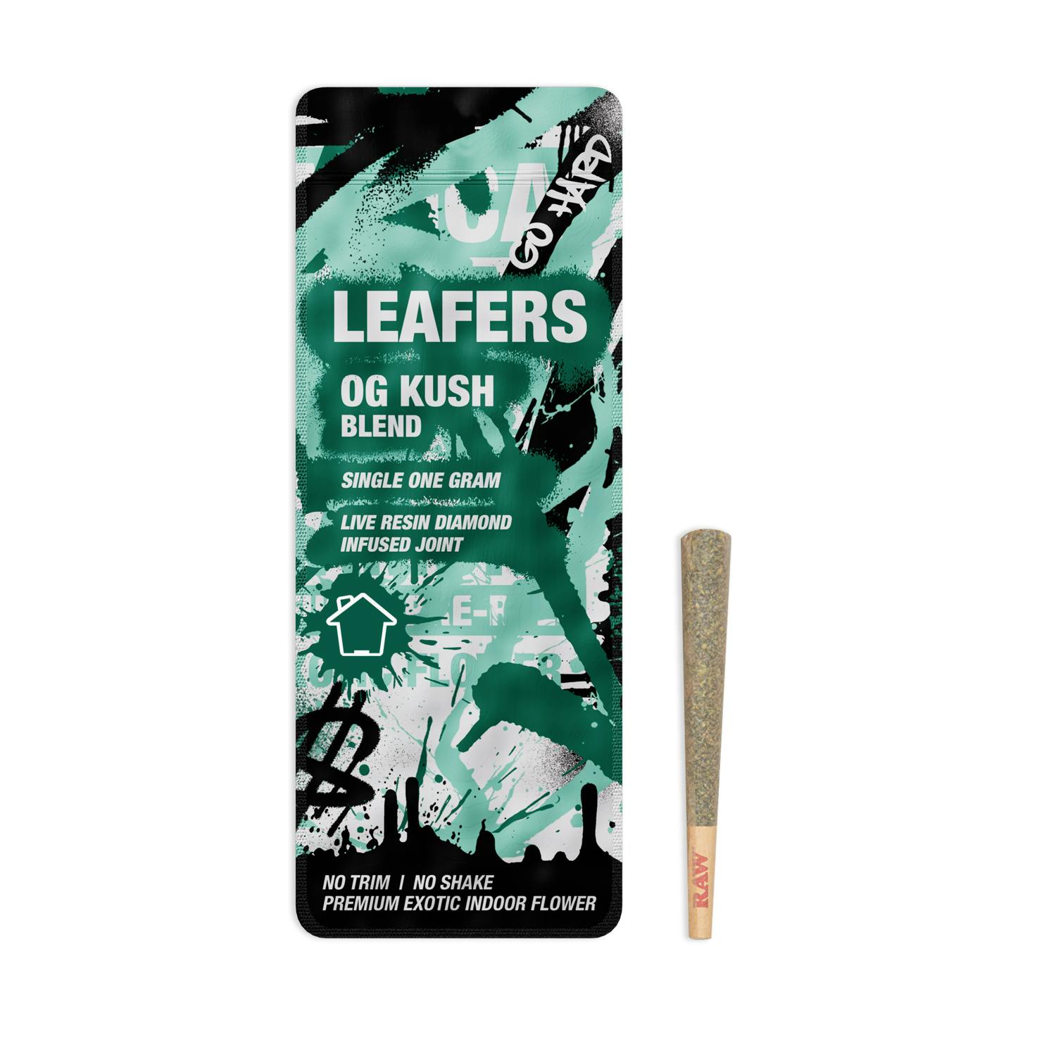 Leafers Live Resin Diamond Infused Joint (1g)- OG Kush Blend