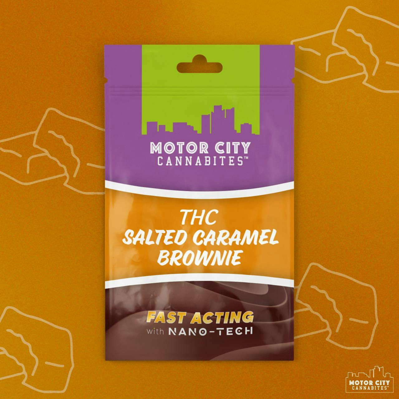 THC Salted Caramel Brownie by Motor City Cannabites