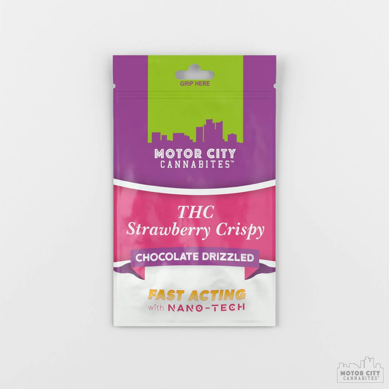 THC Strawberry Crispy Chocolate Drizzled by Motor City Cannabites