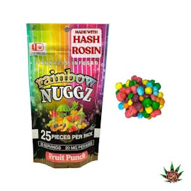 Hash Rosin Infused Rainbow Nuggz 500mg - Fruit Punch