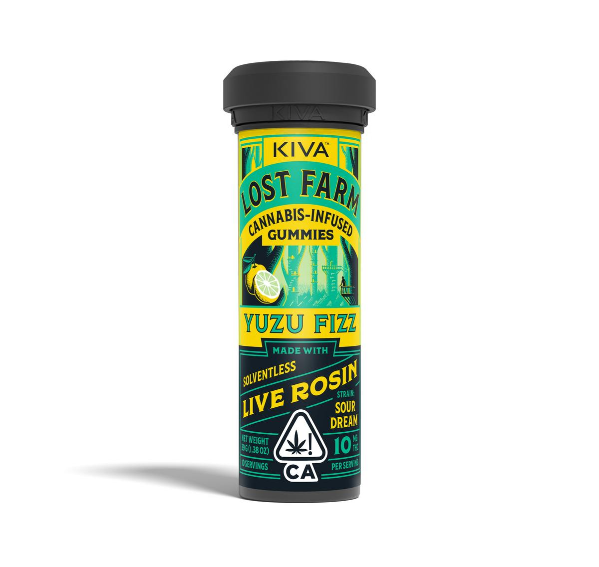Lost Farm 10mg Yuzu Fizz x Sour Dream Live Rosin Gummies - Kiva