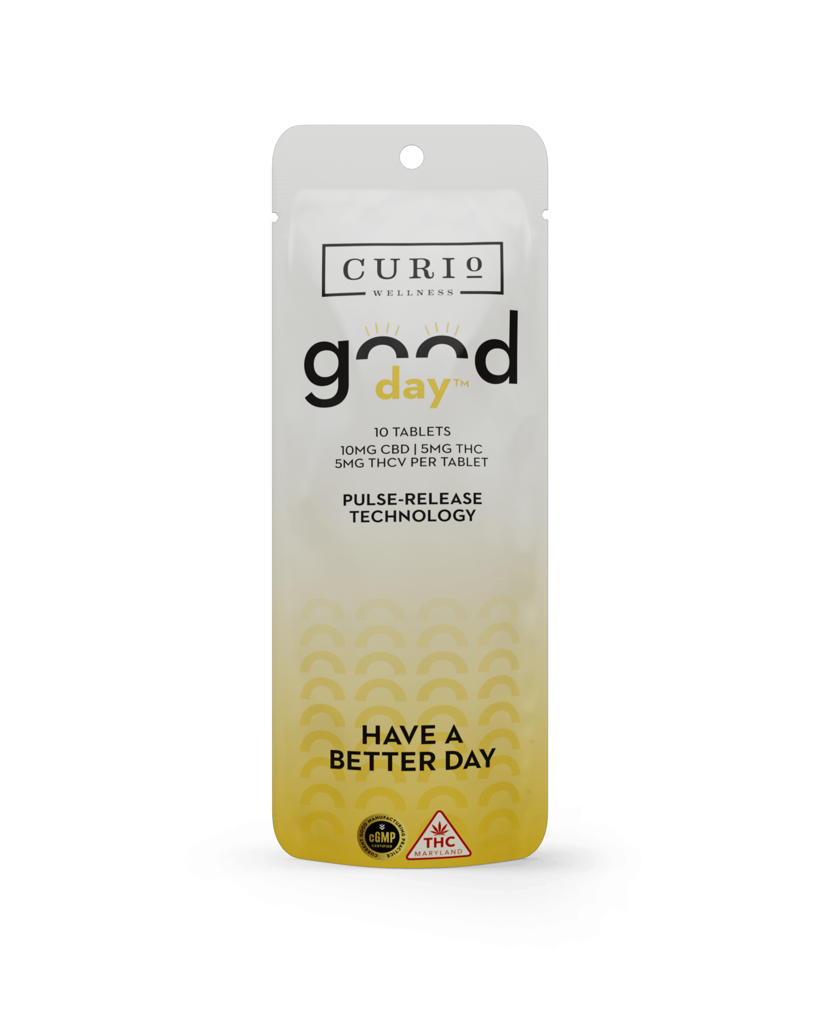 Good Day Tablets [10mg CBD | 5mg THC | 5mg THCV] 10pack - Curio