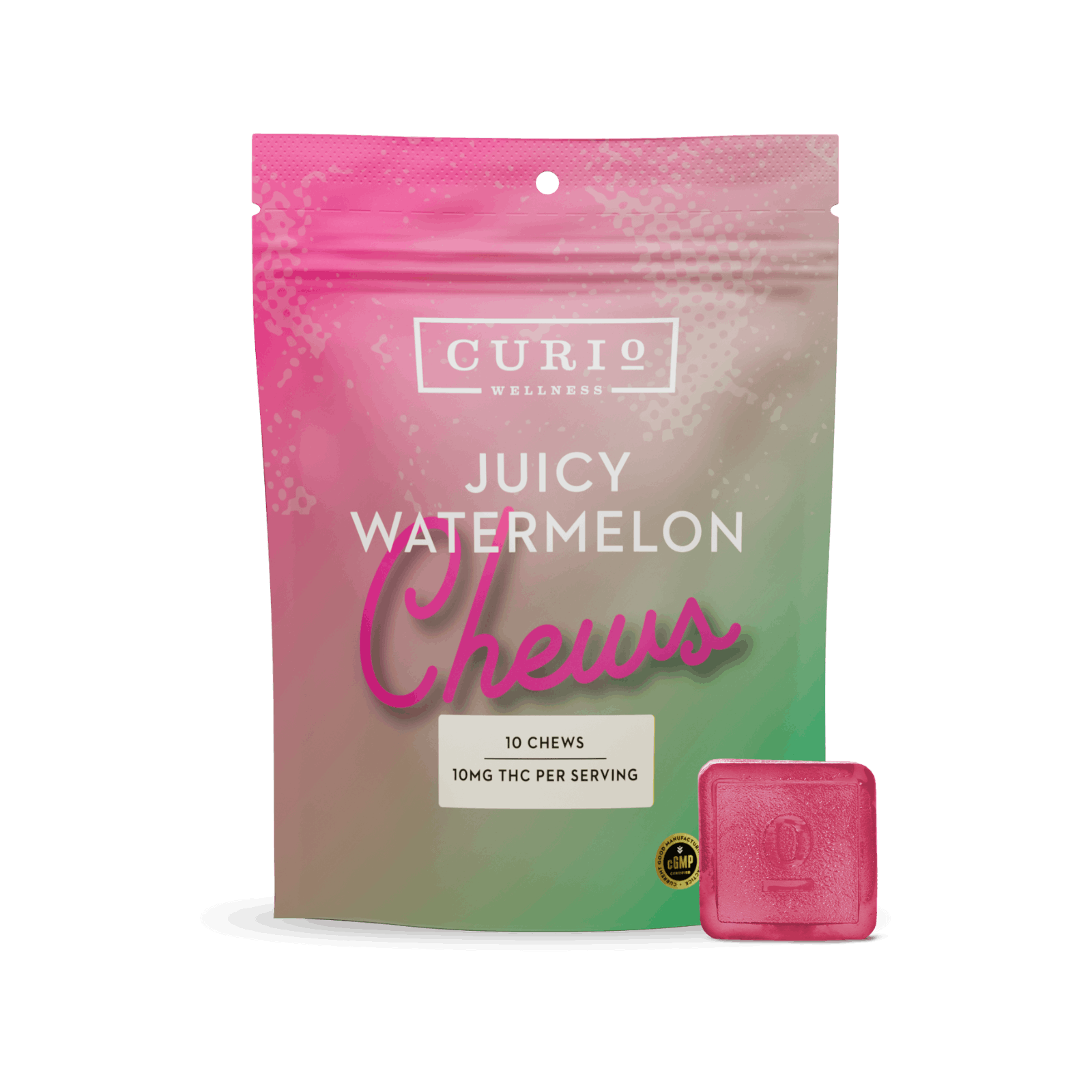 Juicy Watermelon Chews | 100mg | 10ct | 10mg/ea