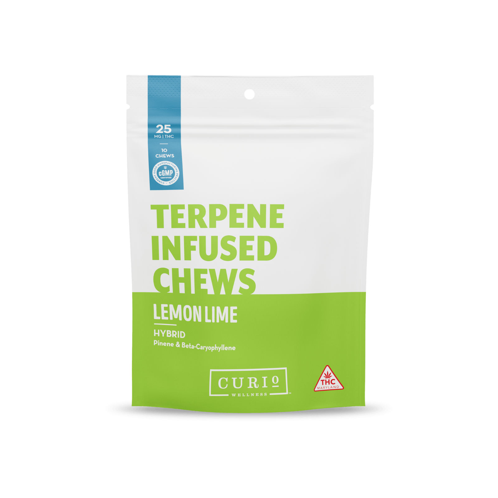 Lemon Lime Chews | 250mg | 10ct | 25mg/ea by Curio Wellness - Missouri