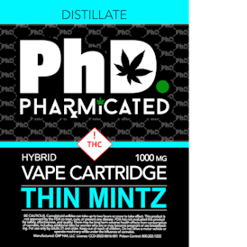 Pharmicated 510 Thread Vape Cart - 1000 mg - Thin Mintz (H)