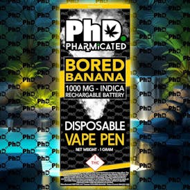 PhD Disposable D9 Vape Cart - 1000 mg - Bored Banana (I)