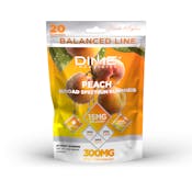 Dime Industries | Balanced Line Peach "Morning" THCV Gummies | 300mg cannabinoids total