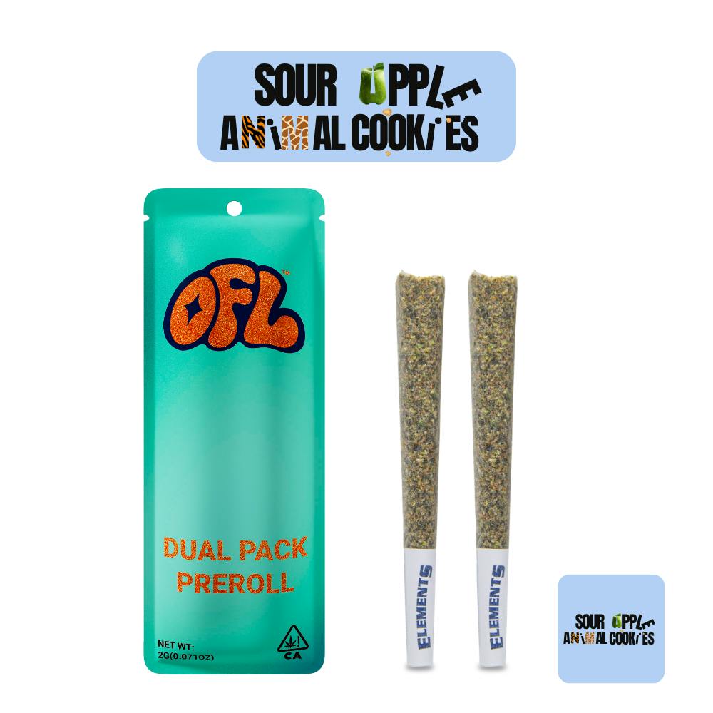Sour Apple x Animal Cookies | Joints | 1g each | 2pk
