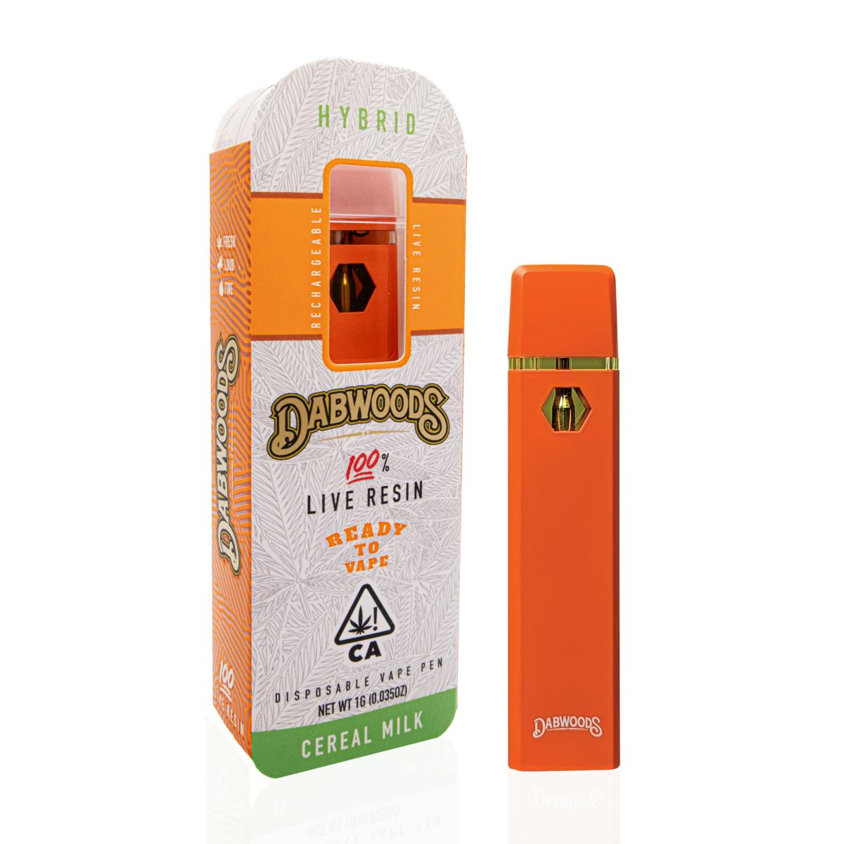 DABWOODS 1 GRAM LIVE RESIN ALL IN ONE DEVICE CEREAL MILK - Dabwoods