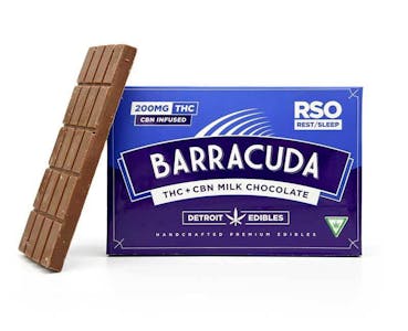 Detroit Edibles - Barracuda Bar - RSO- CBN- Rest/ Sleep- Milk Chocolate