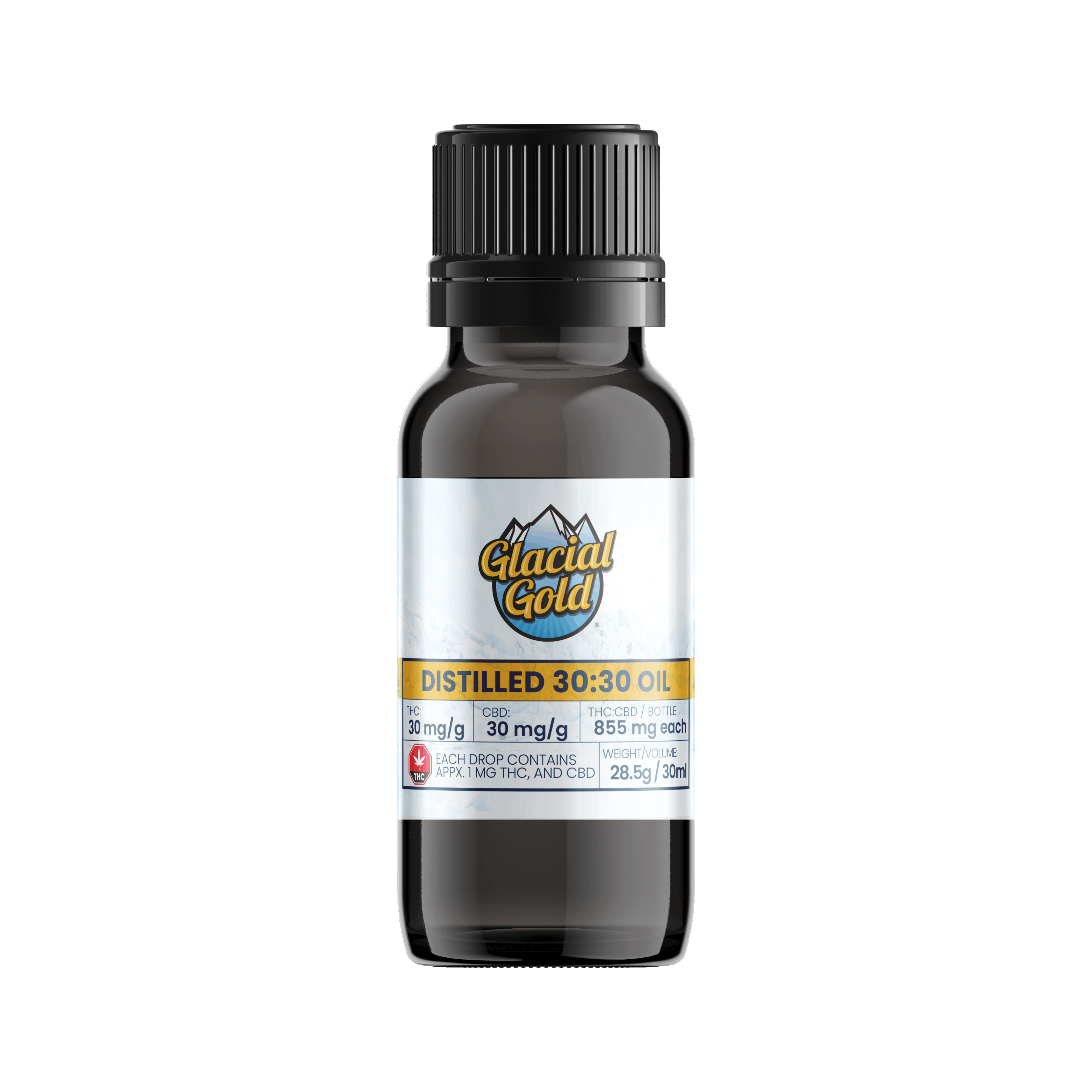 Distilled 30:30 Oil | 30ml (855mg THC & 855mg CBD)