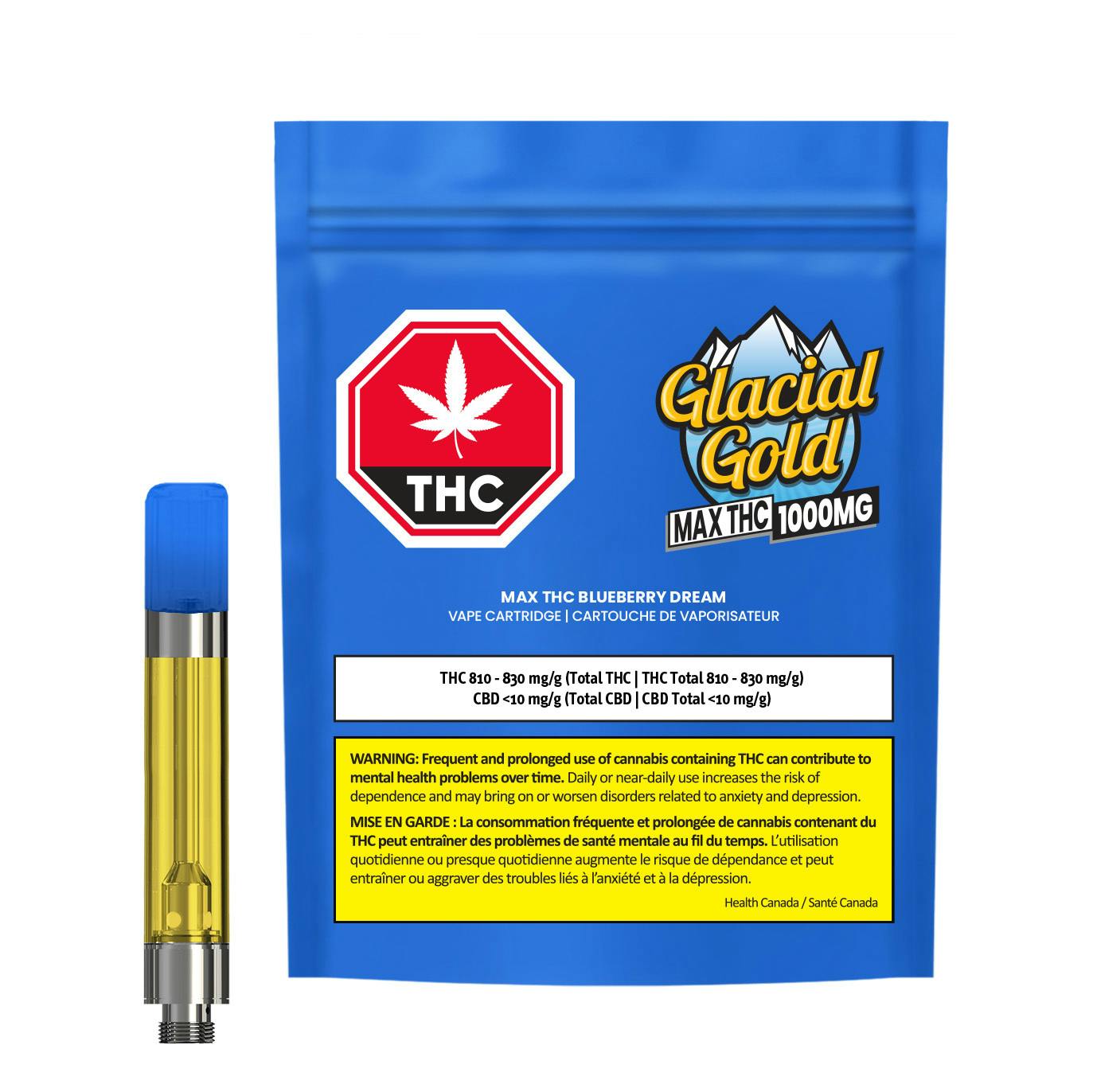 MAX THC Blueberry Dream Hybrid | 1.2g Vape Cartridge