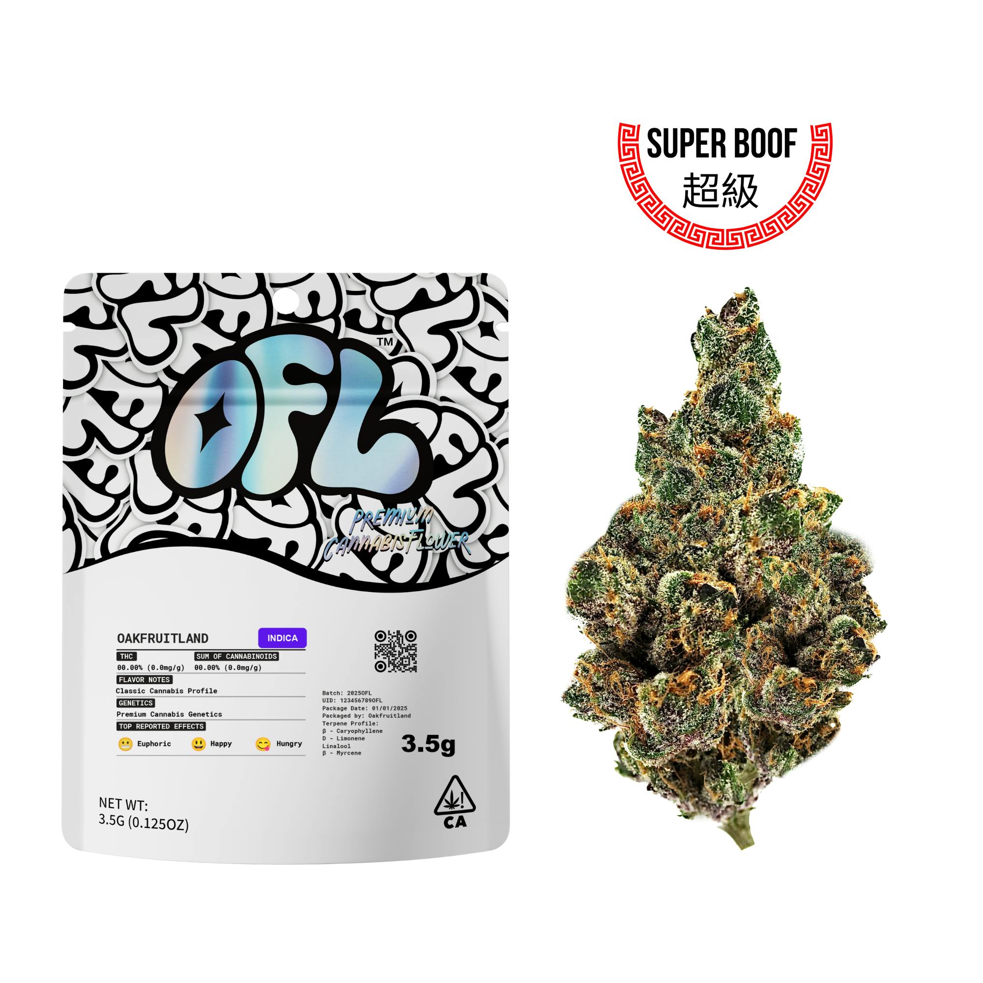 Super Boof Premium Flower 3.5g - Black Label Series - Oakfruitland