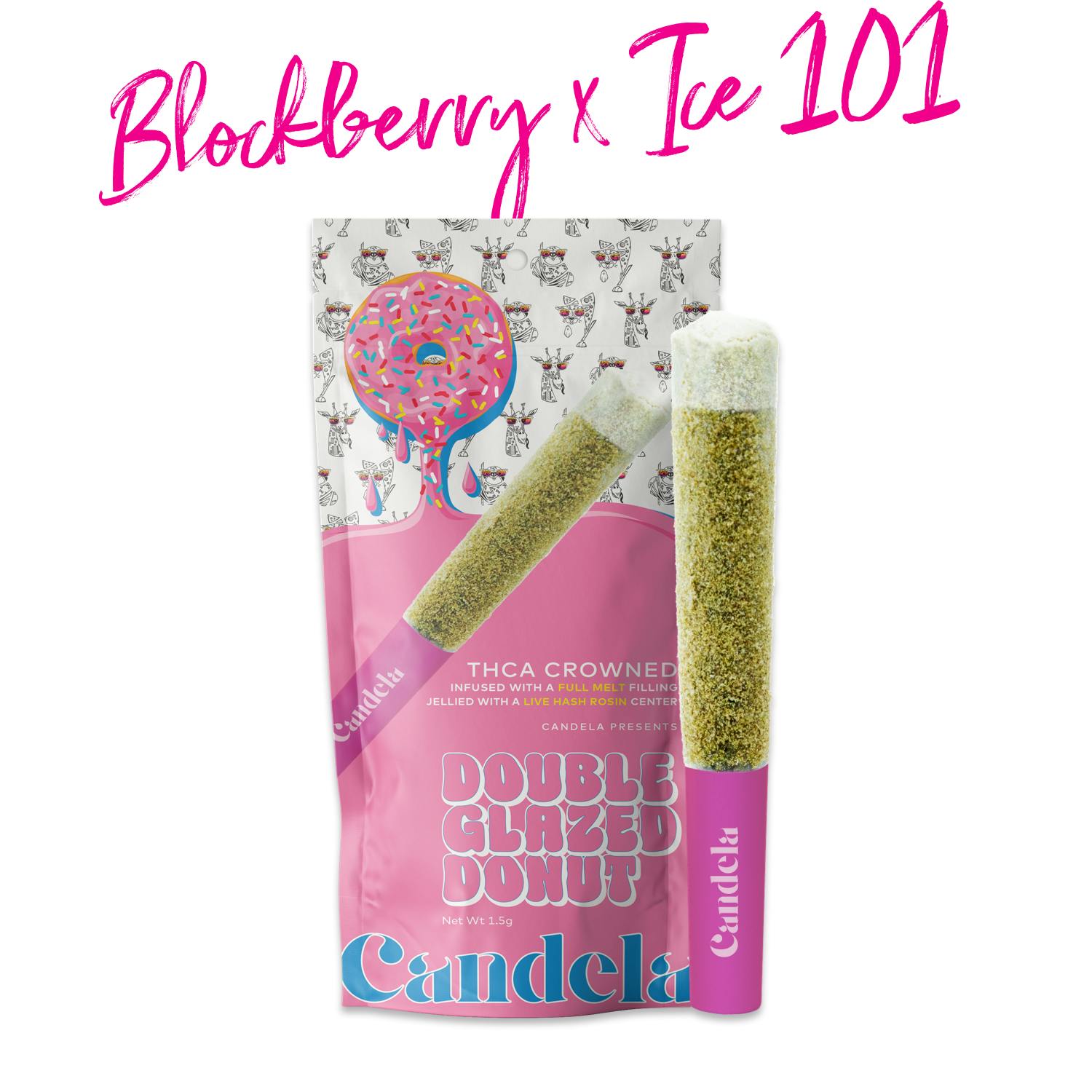 Blockberry x Ice 101 | Double Glazed Donut Infused Joint | 1.5g by Candela