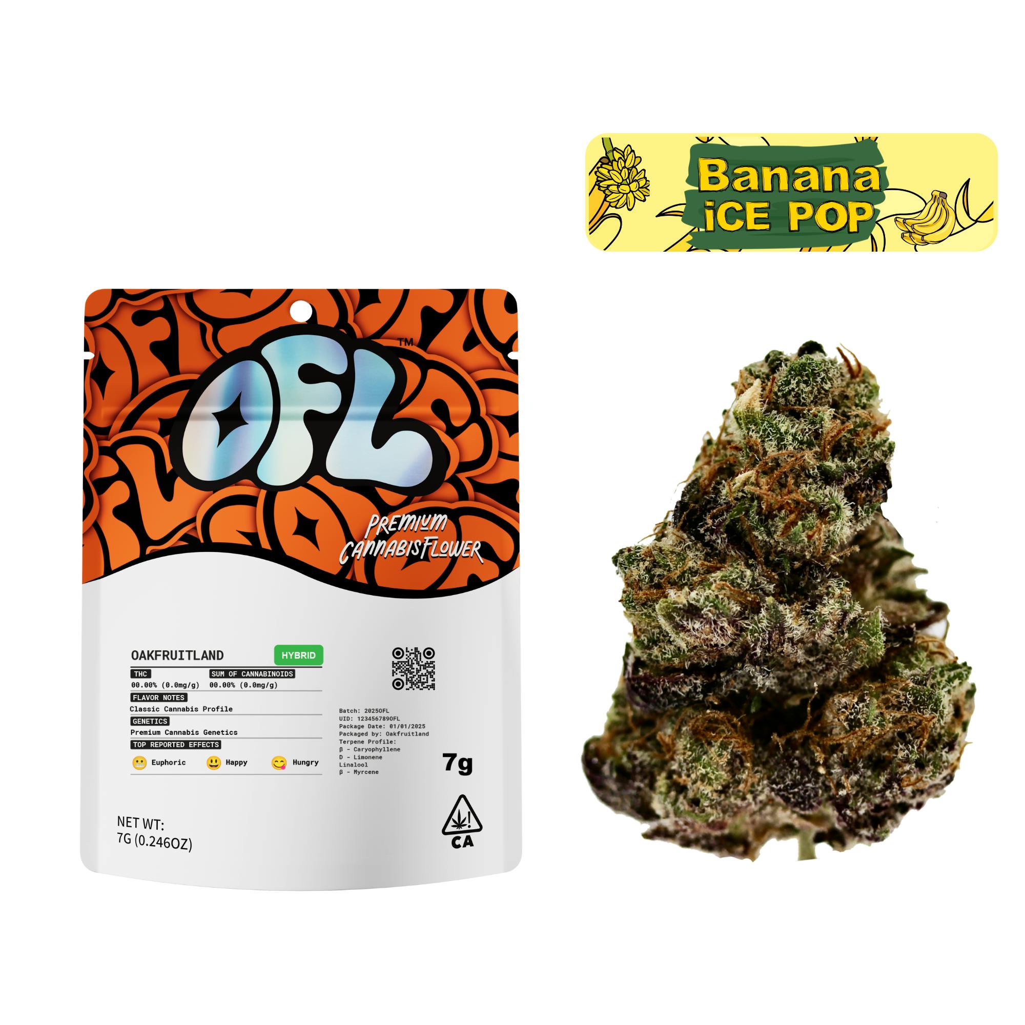 Banana Ice Pop Premium Flower 7g - Oakfruitland (OFL)