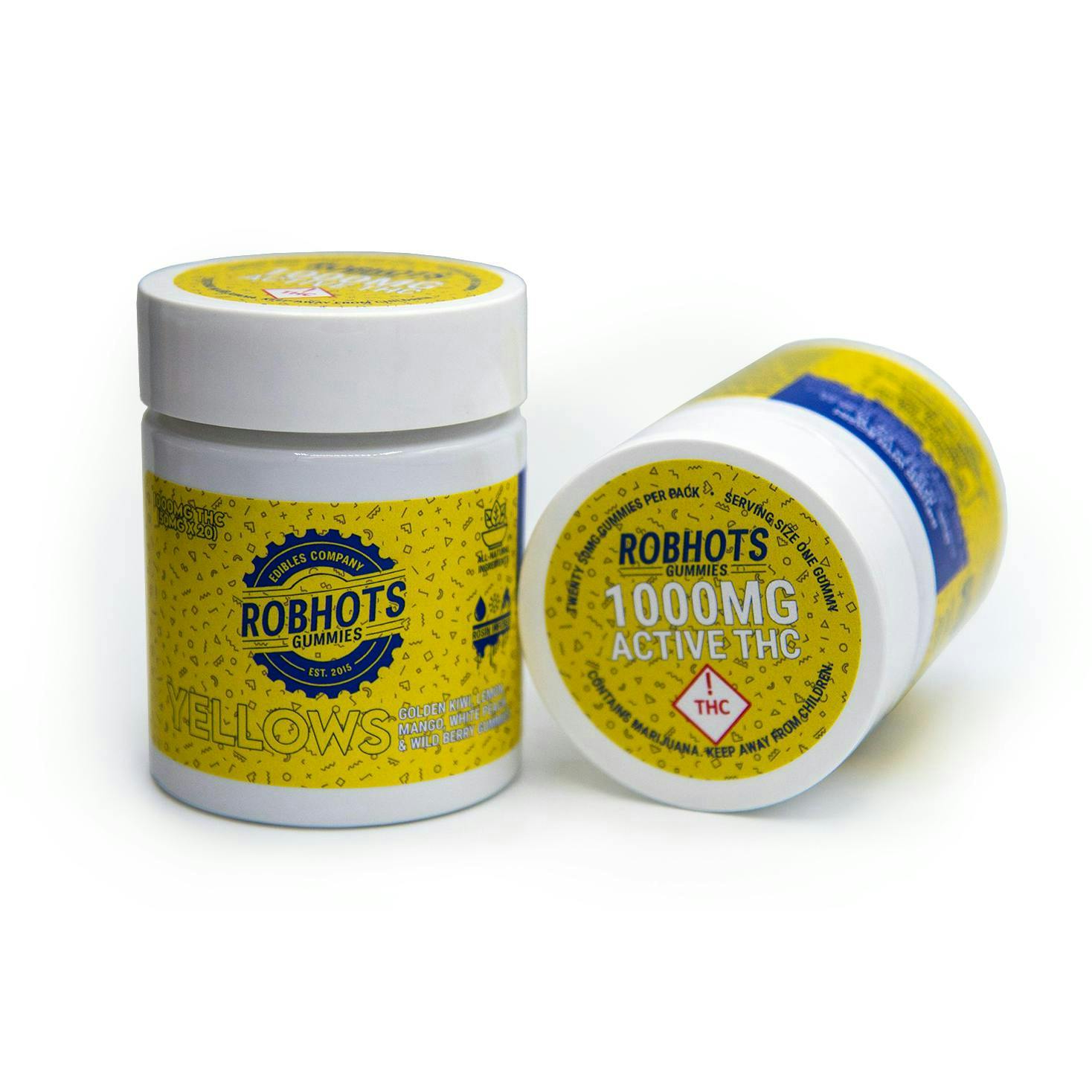 Robhots | Yellows Rosin Multipack Gummies | MED | 1000mg | 20ct | 50mg/ea
