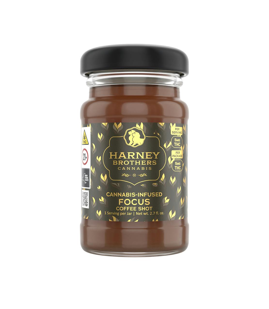 Focus: Cannabis-Infused Coffee Shot 5mg by Harney Brothers Cannabis